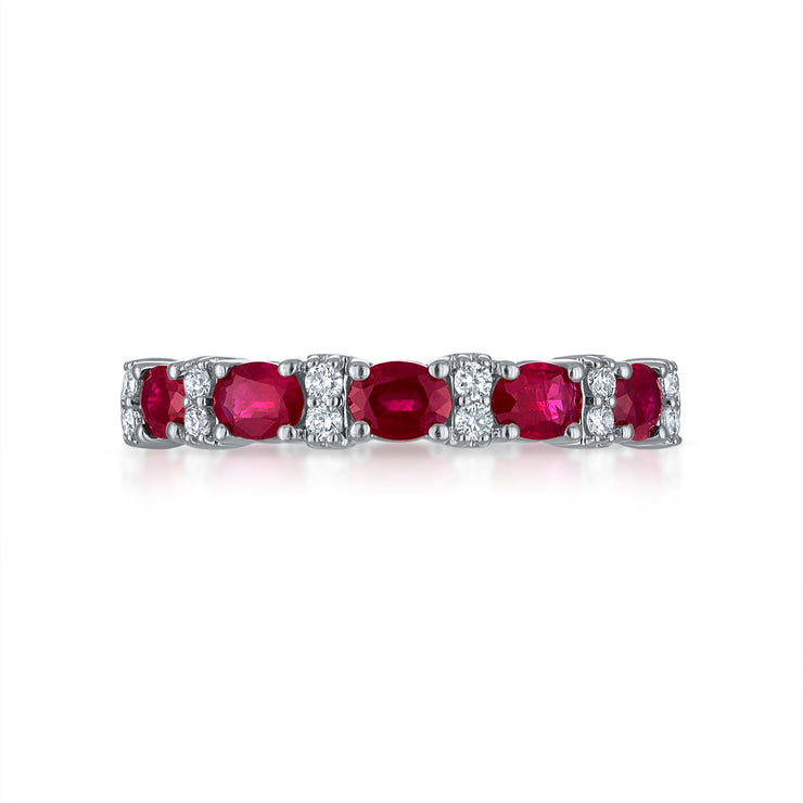 Oval Ruby and Diamond Ring