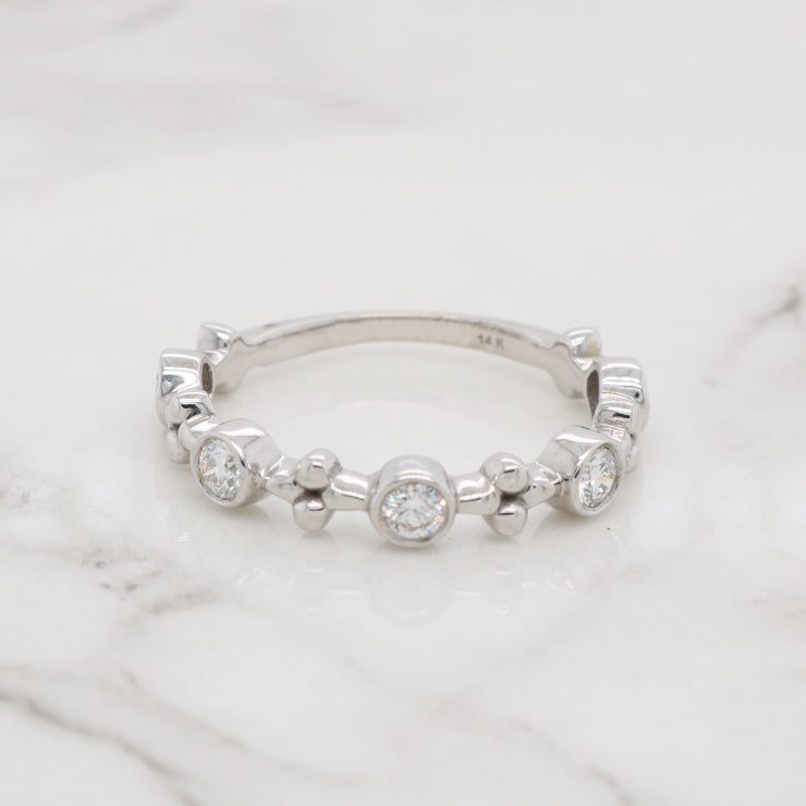 Diamond Bezel Stackable Ring