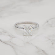 1.7ct Radiant Petite Pave Engagement Ring
