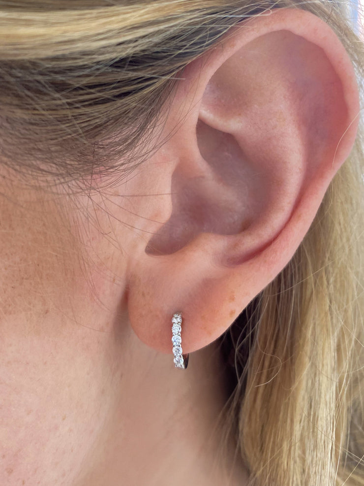 Shared Prong Diamond Huggies - 0.25ct