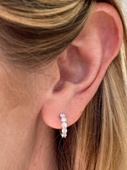 Shared Prong Diamond Huggies - 1ct