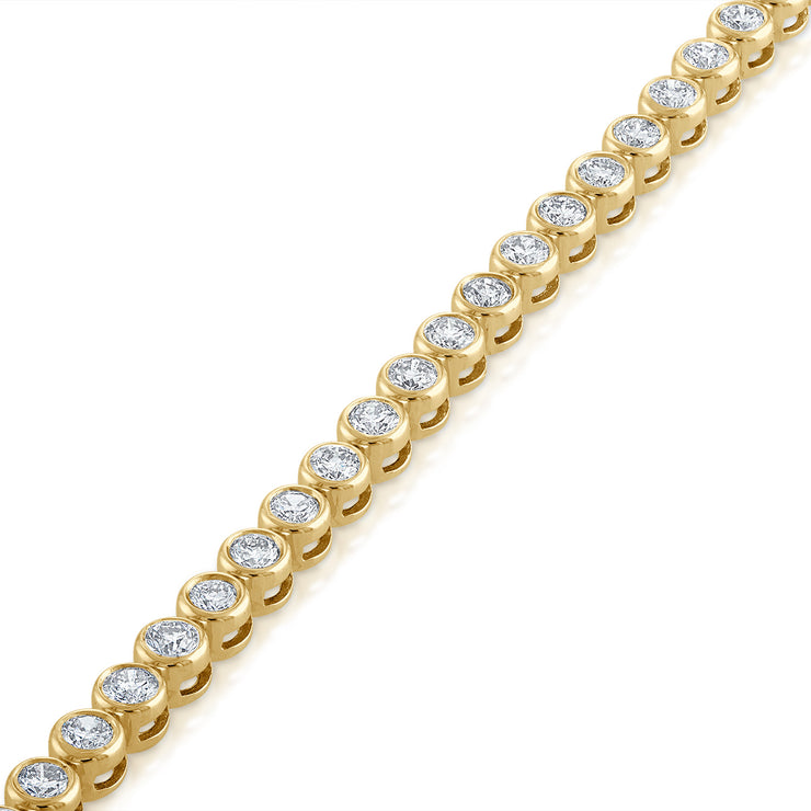 Classic Diamond Bezel Bracelet - 2ct