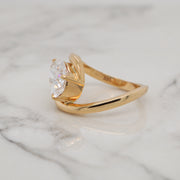 Twisting East West Pear Shape Ring