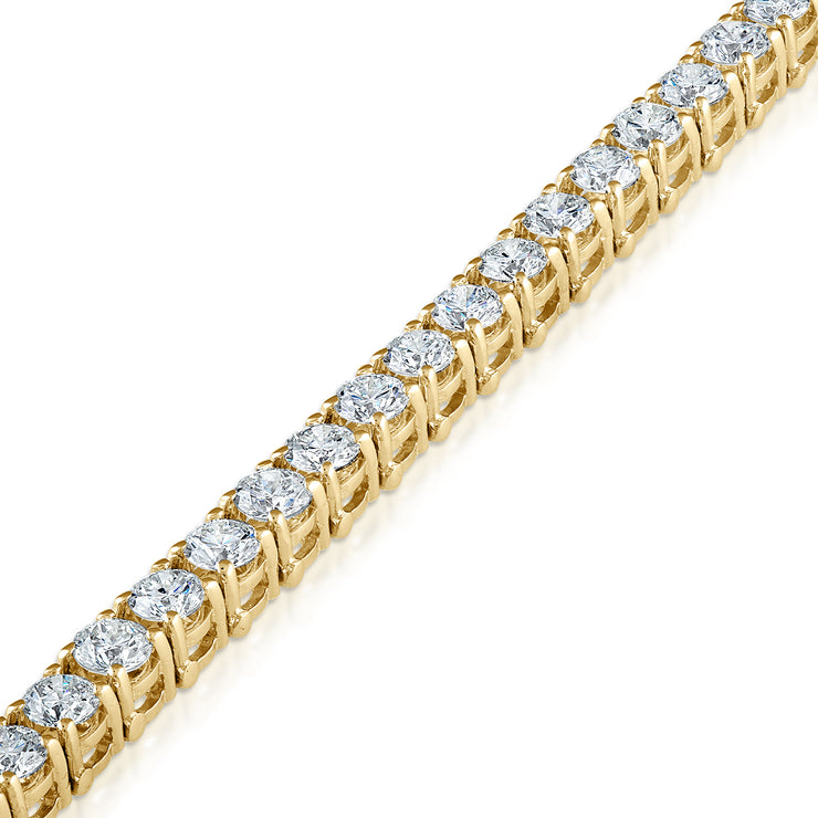 Tennis Bracelet SOLID 925 Sterling Silver Single Row Diamond & Yellow –  MIAMISILVER