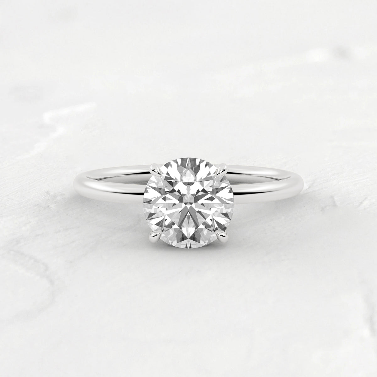 Reverse Hidden Halo, Round Diamond – Siroo