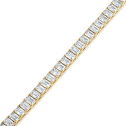 Straight Line Emerald Tennis Prong Bracelet