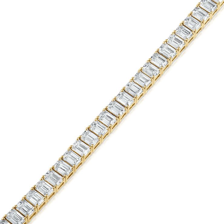 Straight Line Emerald Tennis Prong Bracelet