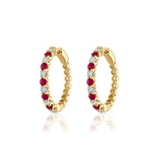 Ruby and Diamond Earrings