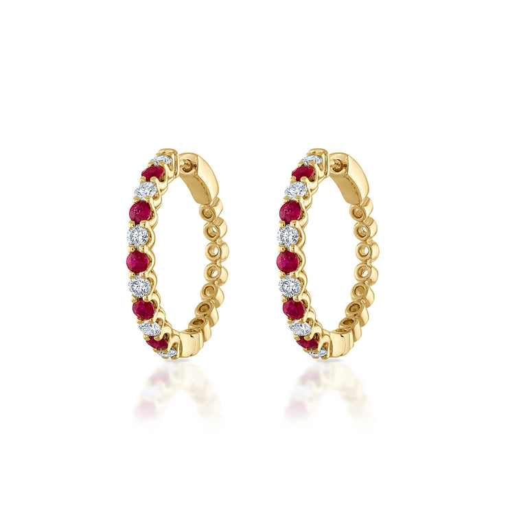 Ruby and Diamond Earrings