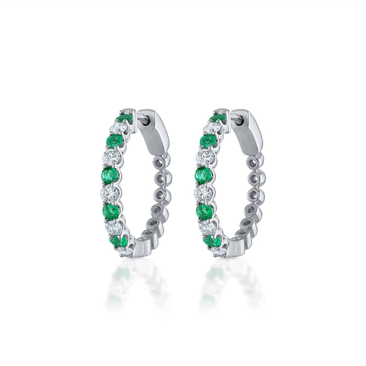 Emerald and Diamond Earrings