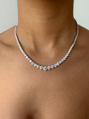 Graduated Diamond Tennis Necklace - 15ctw