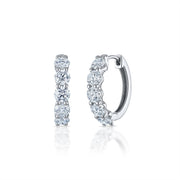 Shared Prong Diamond Huggies - 1.50ct