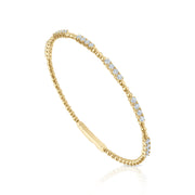 Siroo Cluster Diamond Beaded Flex Bangle