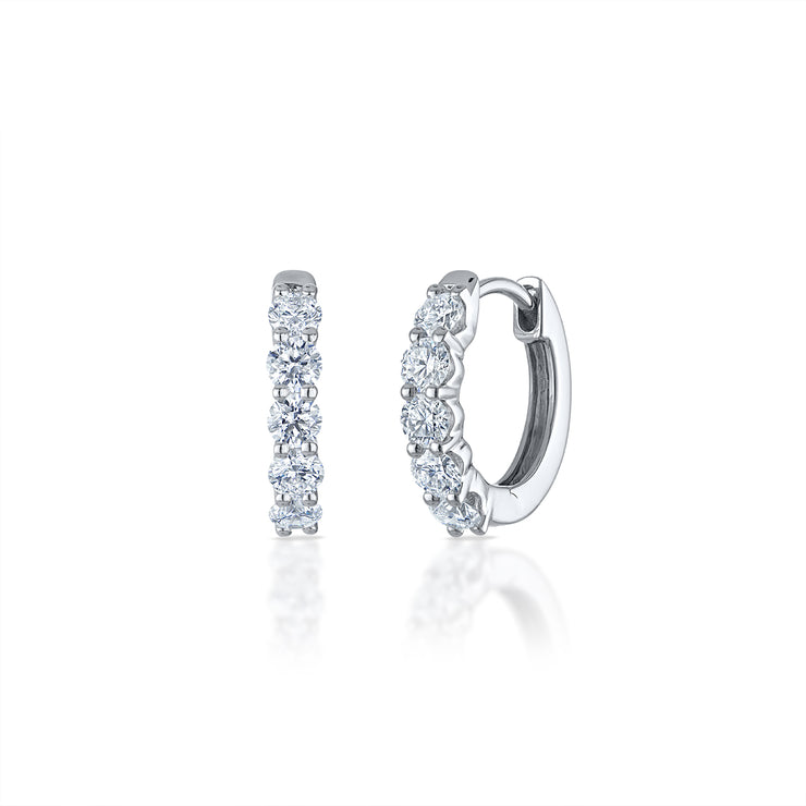 Shared Prong Diamond Huggies - 0.50ct