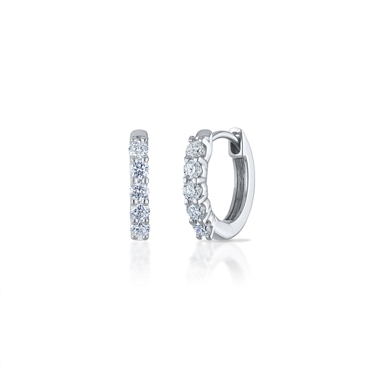 Shared Prong Diamond Huggies - 0.25ct