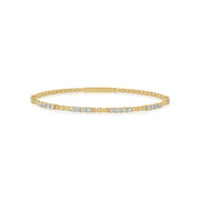 Siroo Cluster Diamond Beaded Flex Bangle