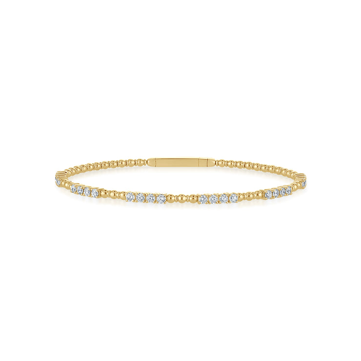 Siroo Cluster Diamond Beaded Flex Bangle