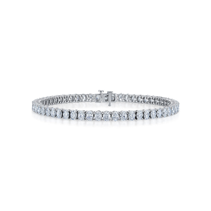 Lab Grown Oval Tennis Bracelet