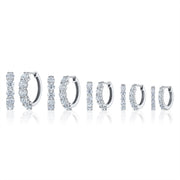 Shared Prong Diamond Huggies - 0.25ct