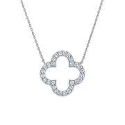 Open Clover Diamond Necklace