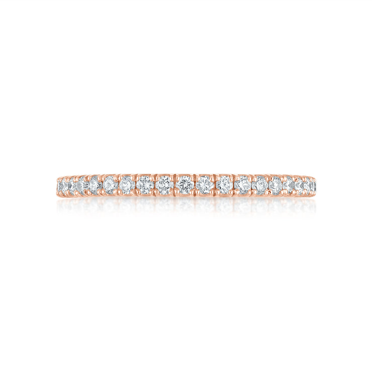 Round Diamond Wedding Band - Petite