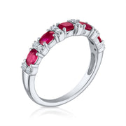 Oval Ruby and Diamond Ring