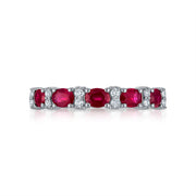 Oval Ruby and Diamond Ring