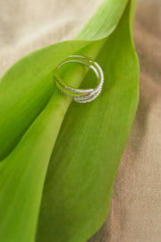 Open Diamond Wrap Ring