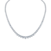 Graduated Diamond Tennis Necklace - 15ctw