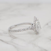 2ct Pear Halo with Split Shank Engagement Ring