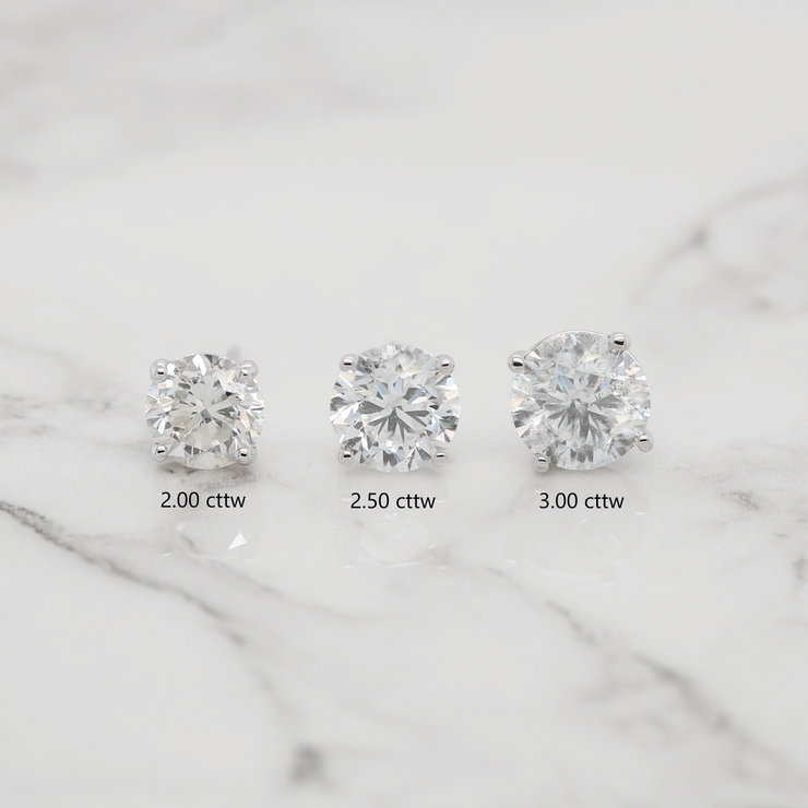 Diamond Studs - 2.50 Carat Total Weight