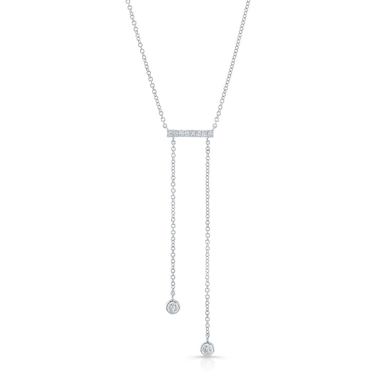 Diamond Bar Dangle Necklace