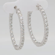 Inside Out Diamond Oval Hoops - 3.50ct
