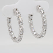 Inside Out Diamond Round Hoops - 2.50ct