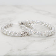 Inside Out Diamond Round Hoops - 5.00ct