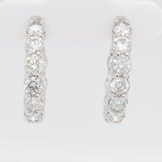 Inside Out Diamond Round Hoops - 4.00ct