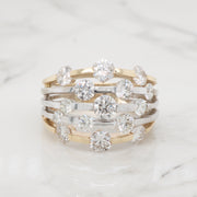 5 Row Bezel Diamond Ring