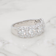 5 Stone Halo Diamond Ring