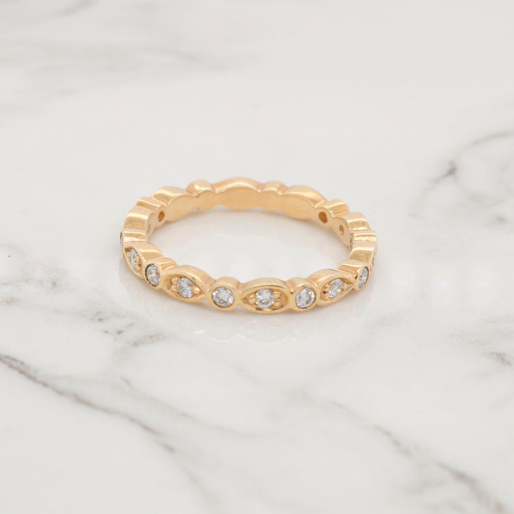Illusion Teardrop Stackable Ring