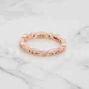 Diamond Bezel Stackable Ring