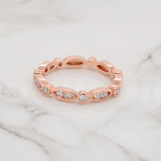 Illusion Marquise Diamond Stackable Ring