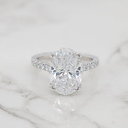 5ct Oval Diamond Band Engagement Ring