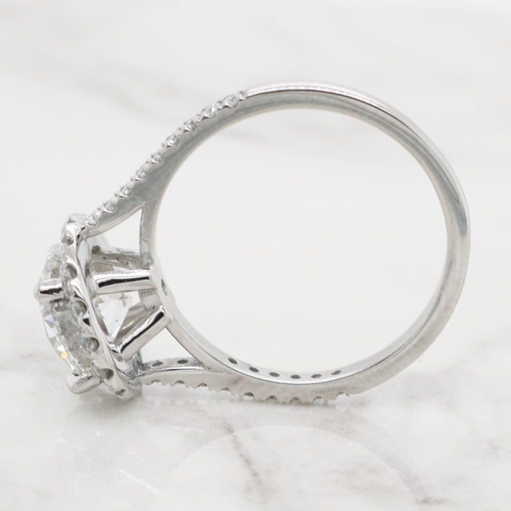 2ct Round Halo Engagement Ring