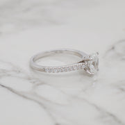 1.21ct Oval Diamond Band Engagement Ring