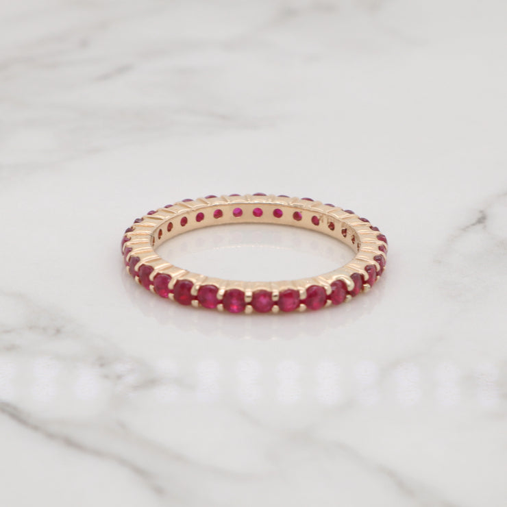 Pave Ruby Eternity Ring