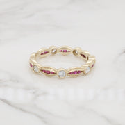 Ruby and Diamond Stackable Ring