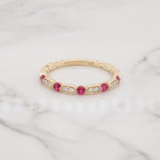 Ruby and Diamond Stackable Ring