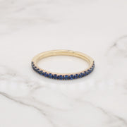 Petite Sapphire Pave Ring