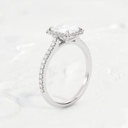 halo emerald cut engagement ring model 2